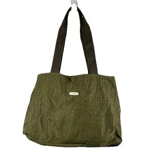 Baggallini Olive Green Tote Shoulder Bag Travel Triple Compartment 15x11x7